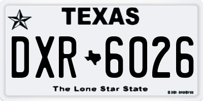 TX license plate DXR6026