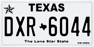 TX license plate DXR6044
