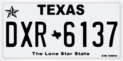 TX license plate DXR6137