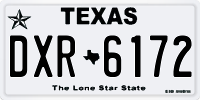 TX license plate DXR6172