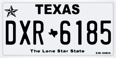 TX license plate DXR6185