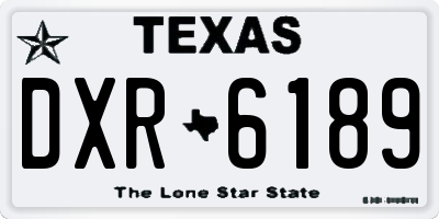 TX license plate DXR6189