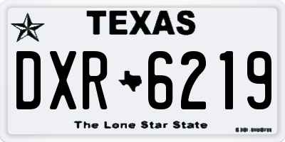 TX license plate DXR6219
