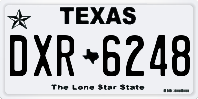 TX license plate DXR6248