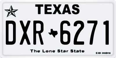 TX license plate DXR6271