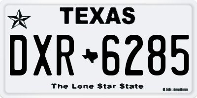 TX license plate DXR6285