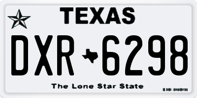 TX license plate DXR6298