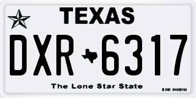 TX license plate DXR6317
