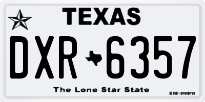 TX license plate DXR6357