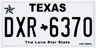 TX license plate DXR6370