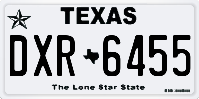 TX license plate DXR6455