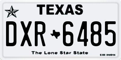 TX license plate DXR6485