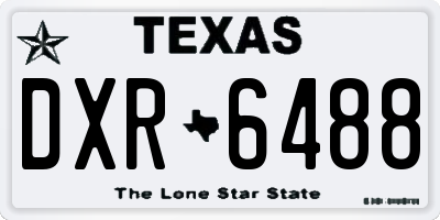 TX license plate DXR6488