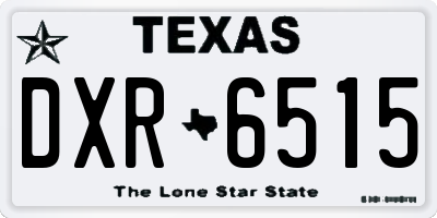 TX license plate DXR6515