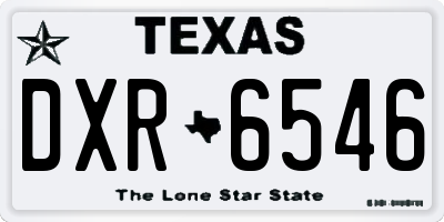 TX license plate DXR6546