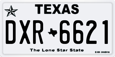 TX license plate DXR6621