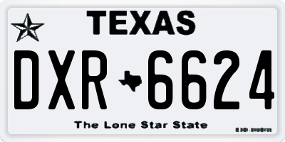 TX license plate DXR6624