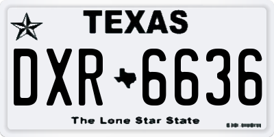 TX license plate DXR6636