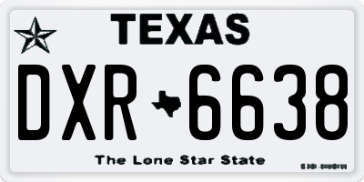 TX license plate DXR6638