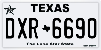 TX license plate DXR6690