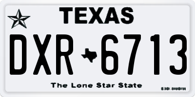 TX license plate DXR6713