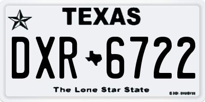 TX license plate DXR6722