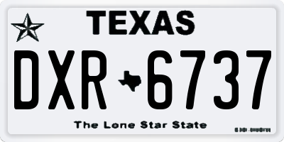 TX license plate DXR6737