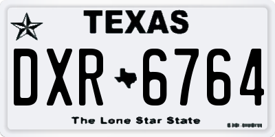 TX license plate DXR6764