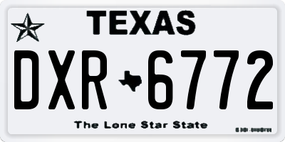TX license plate DXR6772