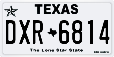 TX license plate DXR6814