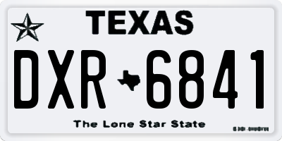 TX license plate DXR6841