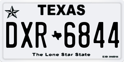 TX license plate DXR6844