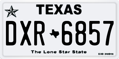 TX license plate DXR6857