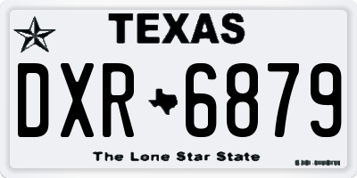 TX license plate DXR6879