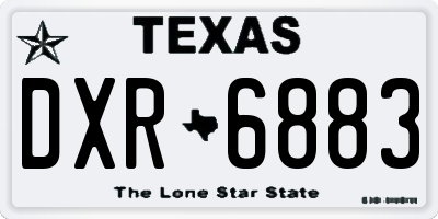 TX license plate DXR6883