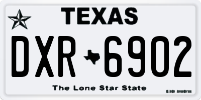 TX license plate DXR6902