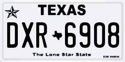 TX license plate DXR6908