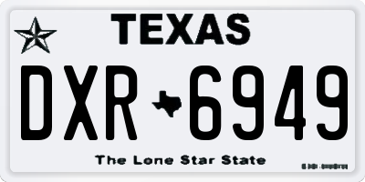 TX license plate DXR6949
