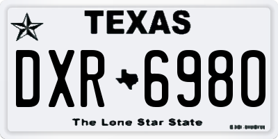 TX license plate DXR6980
