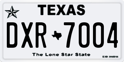 TX license plate DXR7004