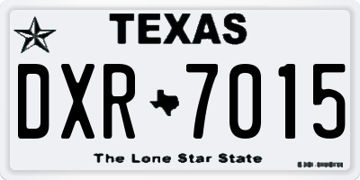 TX license plate DXR7015