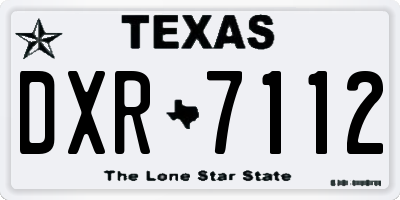 TX license plate DXR7112