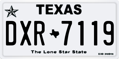 TX license plate DXR7119