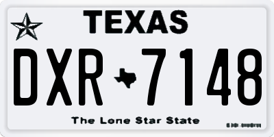 TX license plate DXR7148