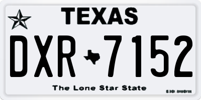 TX license plate DXR7152