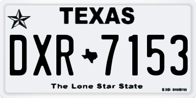TX license plate DXR7153