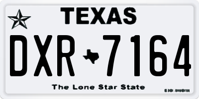 TX license plate DXR7164