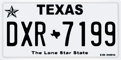 TX license plate DXR7199