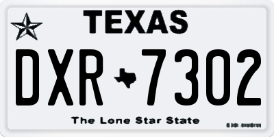 TX license plate DXR7302