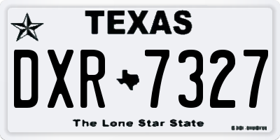TX license plate DXR7327